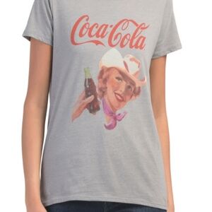 NWT- Lucky Brand Light Gray Coca Cola Graphic Tee LARGE